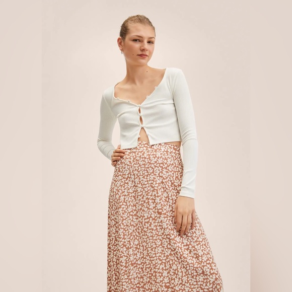 Mango Flowy Printed Midi Skirt - Picture 5 of 14